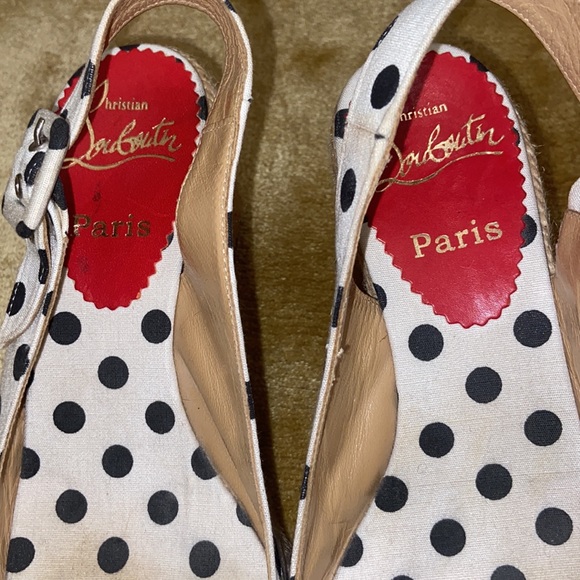 Christian Louboutin Canvas Wedge - Picture 5 of 5